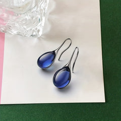 Men's Drop Shape Rhinestone Earrings - Various Colors