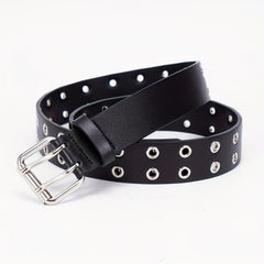Punk Eyelet Leather Belt Hip Hop Unisex Jeans Pants Belt