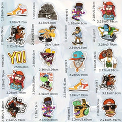 50Pcs Hip Hop Rock Doodle Stickers for Laptop Skateboard Car Decal