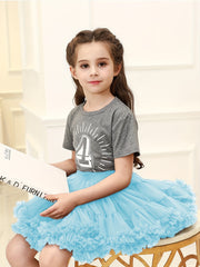 Girls Tutu Skirt Soft Tulle Elastic Waist Dance Ballet Skirts
