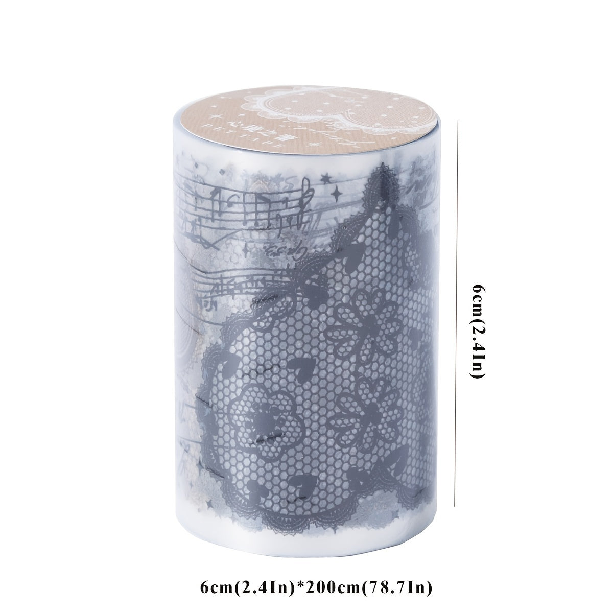1pc PET Tape Ghost Lace Dream Series Retro Lace Heart Diary Decorative