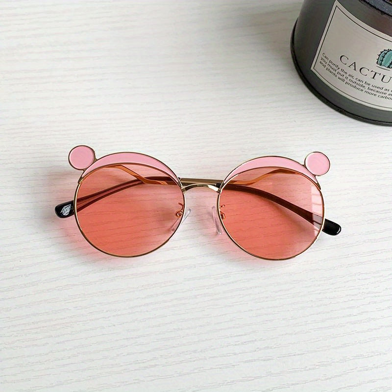 Y2K Round Ears Sunglasses Sun Protection Decorative Accessories