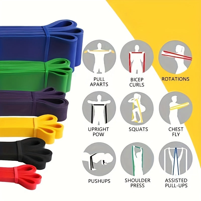 Elastic Stretching Band Resistance Levels Fitness Yoga Tension Band