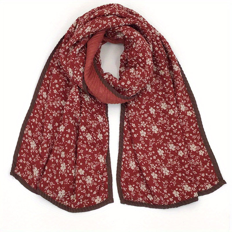 Vintage Flower Print Finale Scarf Double sided Thickened Shawl Scarves