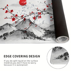Plum Blossom Ink Painting Large Mouse Pad for Desktop