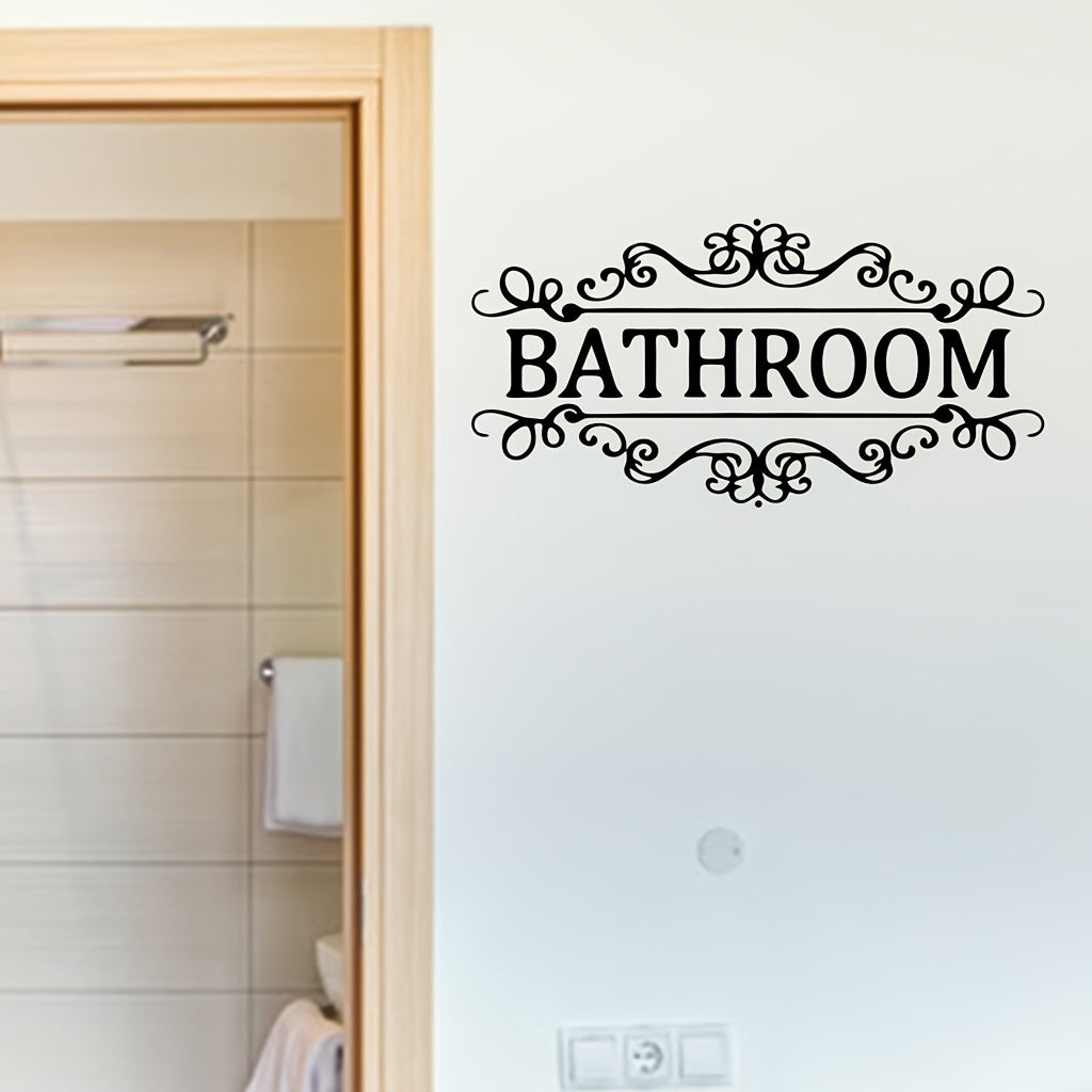 BATHROOM English Decorative Bathroom Sticker Self-adhesive PVC Removable Sticker