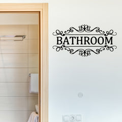 BATHROOM English Decorative Bathroom Sticker Self-adhesive PVC Removable Sticker