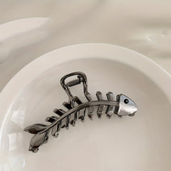 Metal Gun Hair Clip Fish Bone Hair Claw
