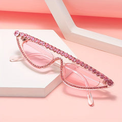 Rhinestone Cat Eye Sunglasses Women UV400