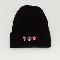 Mushroom Beanie Embroider Hat for Valentines