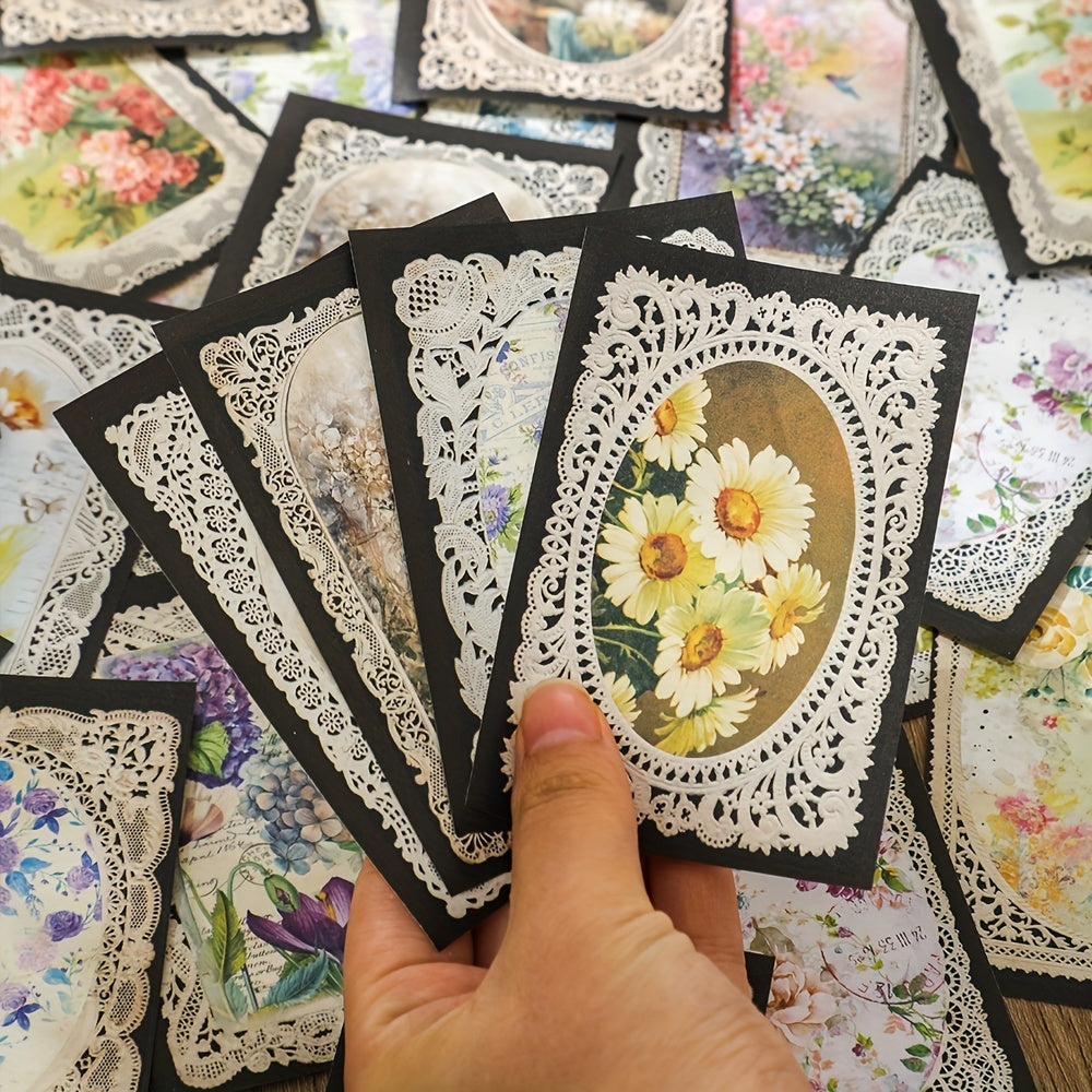 60sheets Vintage Flowers Scrapbook Paper Non sticky Message Paper
