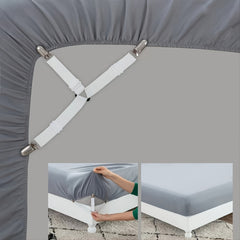 4pcs Bed Sheet Holder Straps Fitted Sheet Straps 7-17in