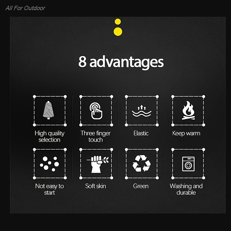 2 Pairs Unisex Waterproof Windproof Touch Screen Gloves for Skiing