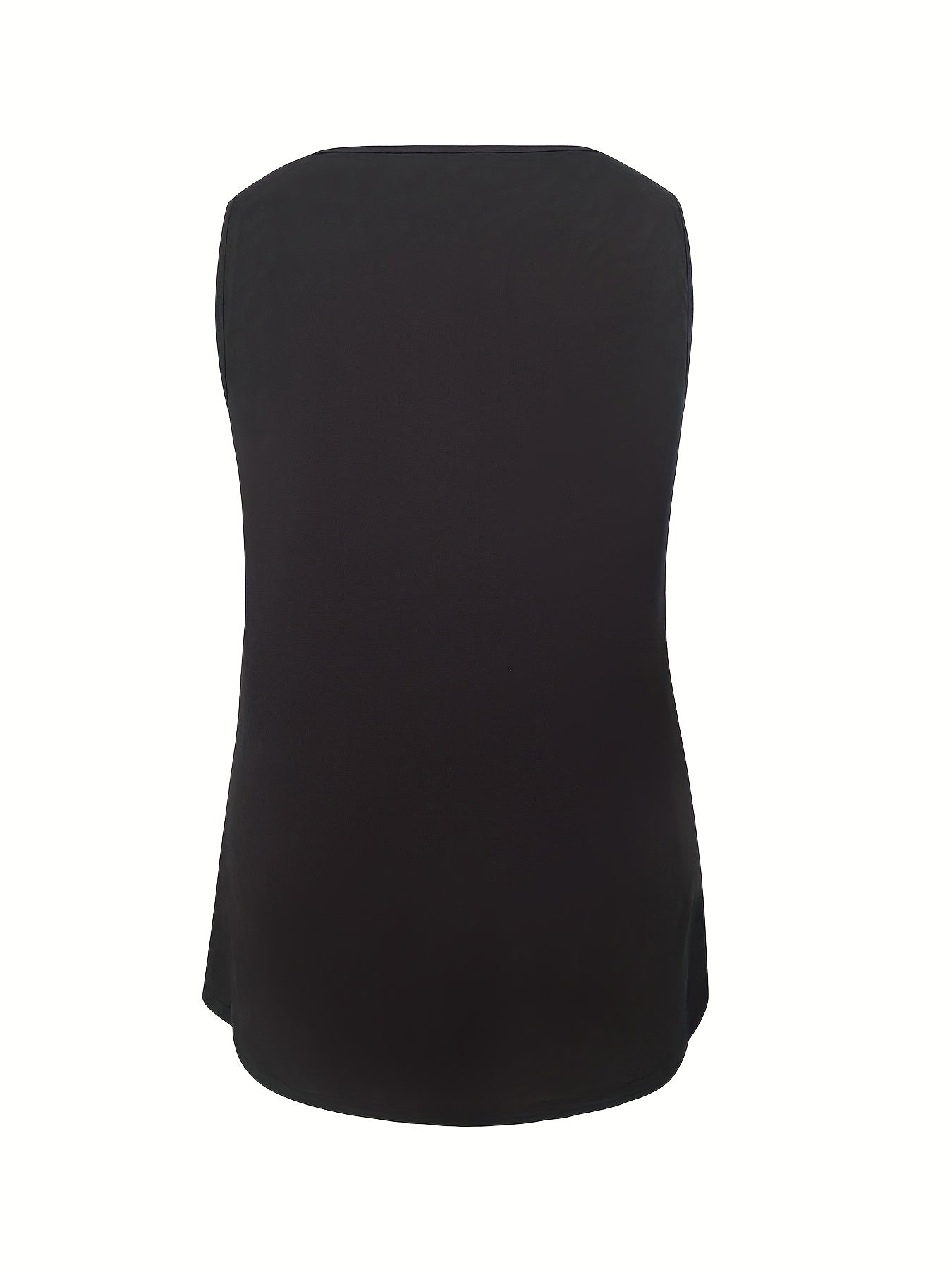  Solid Round Neck Stretch Tank Top