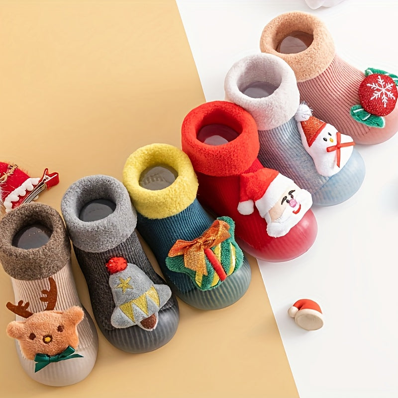 EDUBA Christmas Cartoon Slip On Sock Shoes For Boys