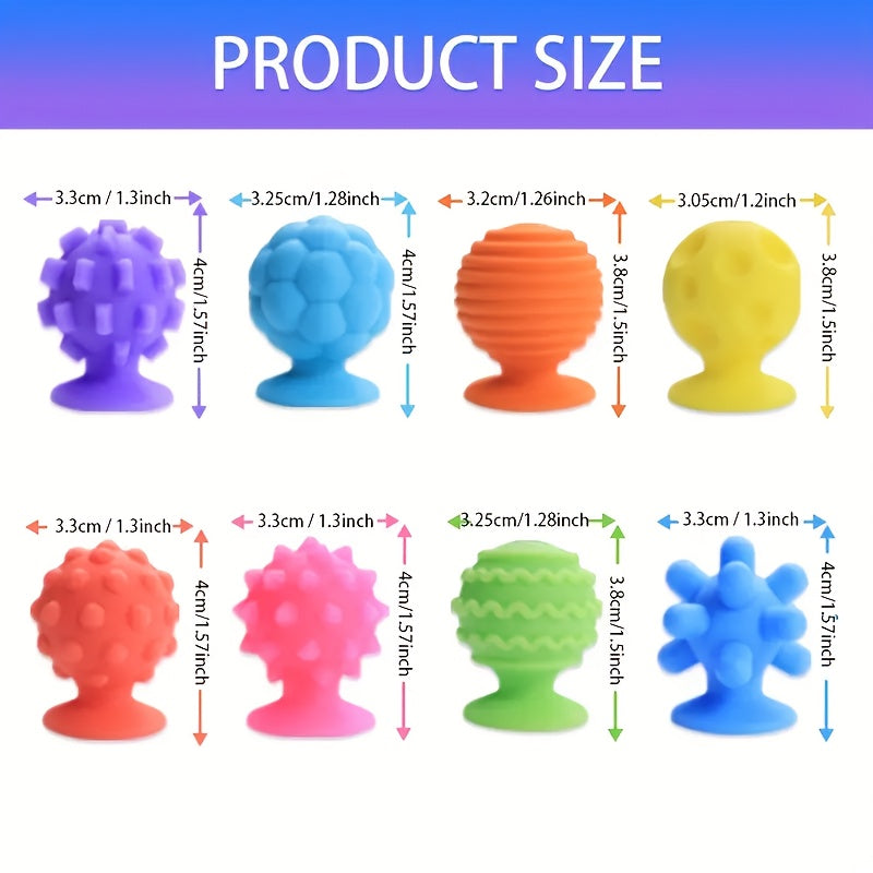 8pc Sensory Fidget Toys for Adults Anxiety Relief Mixed Colors
