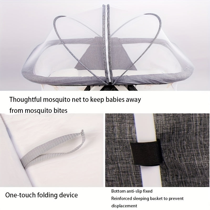 Portable Multifunctional Crib with Wheels for Newborns