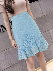Vintage Mermaid Skirt Elastic Waist Casual Skirt Women's Clothing