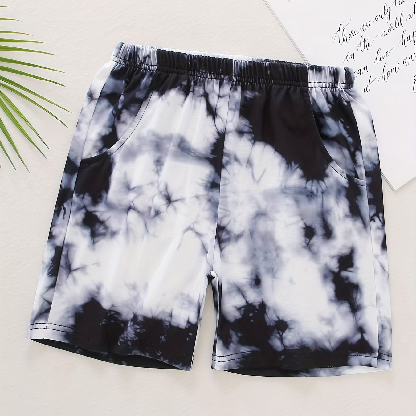 Boys' Tie Dye Printed Beach Shorts
