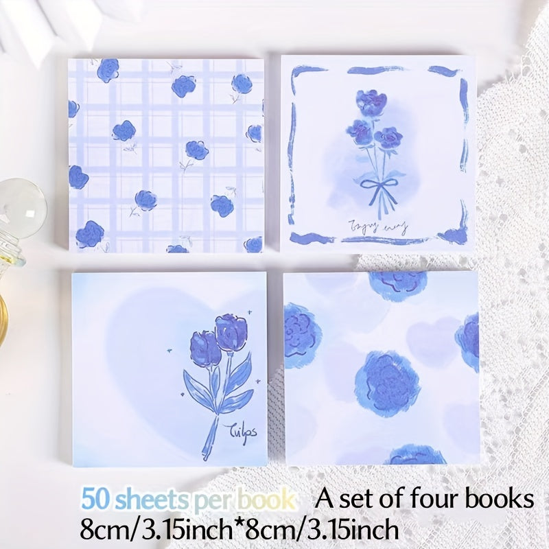 Rose Tulip Convenience Sticker Set of 4 Memo Books