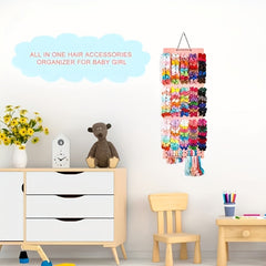 Fabric Girl Hair Bow Storage Box with Butterfly Knot