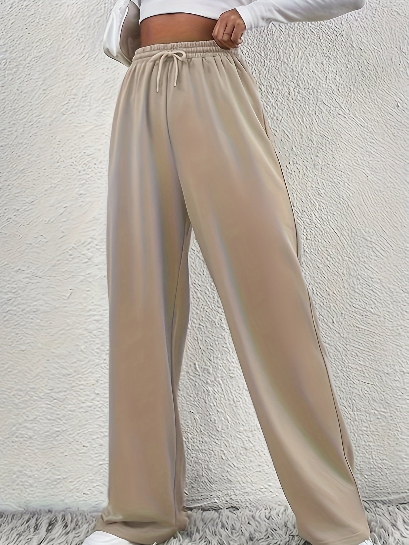 Sporty Pants Women's Plus Wide Leg Trousers