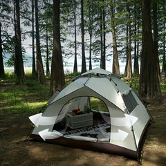 UV Protection Camping Tent with 2 Doors and 2 Windows