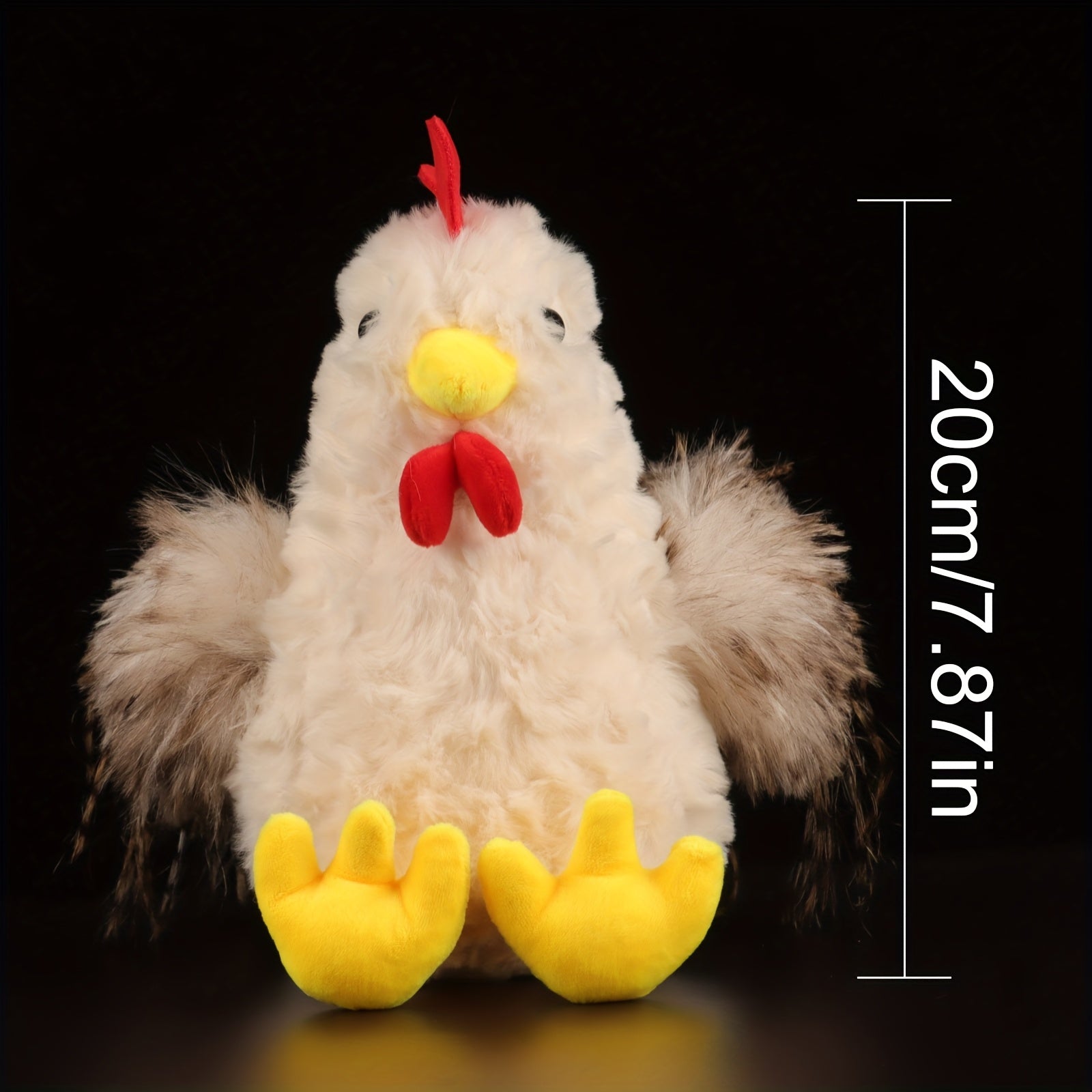 Soft Simulation Rooster Plush Toy 9.05in Stuffed Animal Chicken
