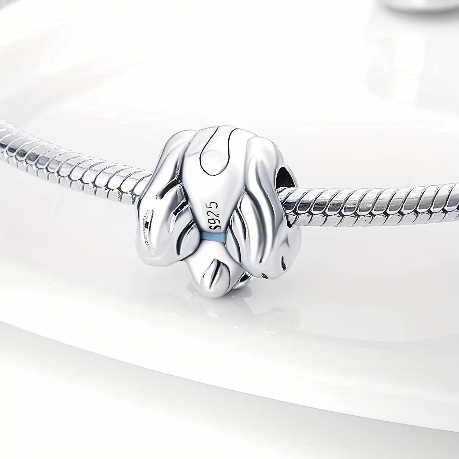 Silver Plated Dog Charm Pendant for DIY Bracelet Jewelry