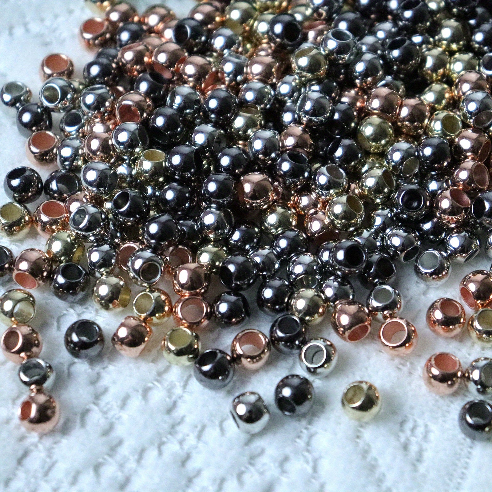 100pcs Large Hole Bead Spacer Beads Loose Beads 8 6MM Mixed DIY Beaded Charms