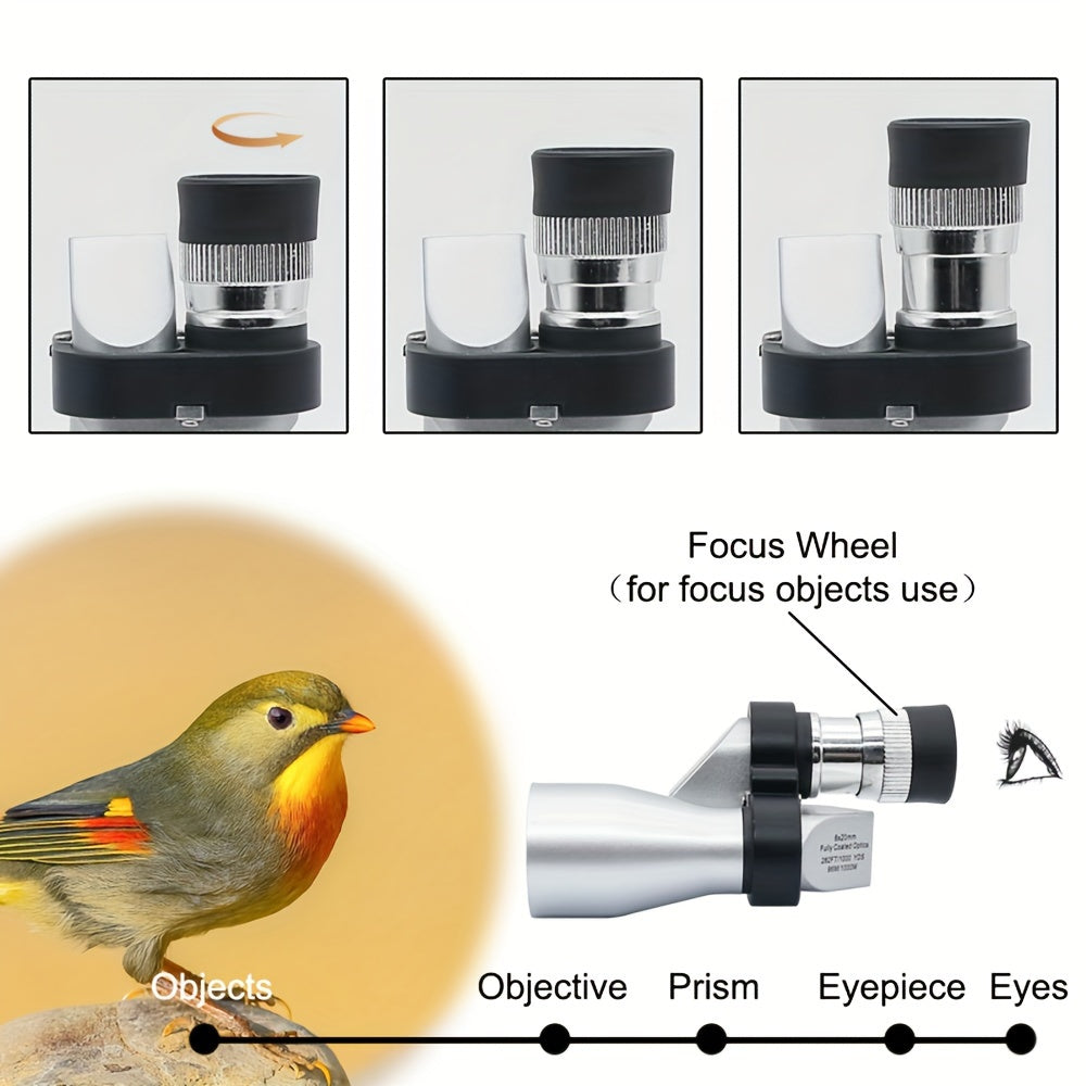 Mini Monocular Telescope for Sports & Bird Watching, 8x Magnification