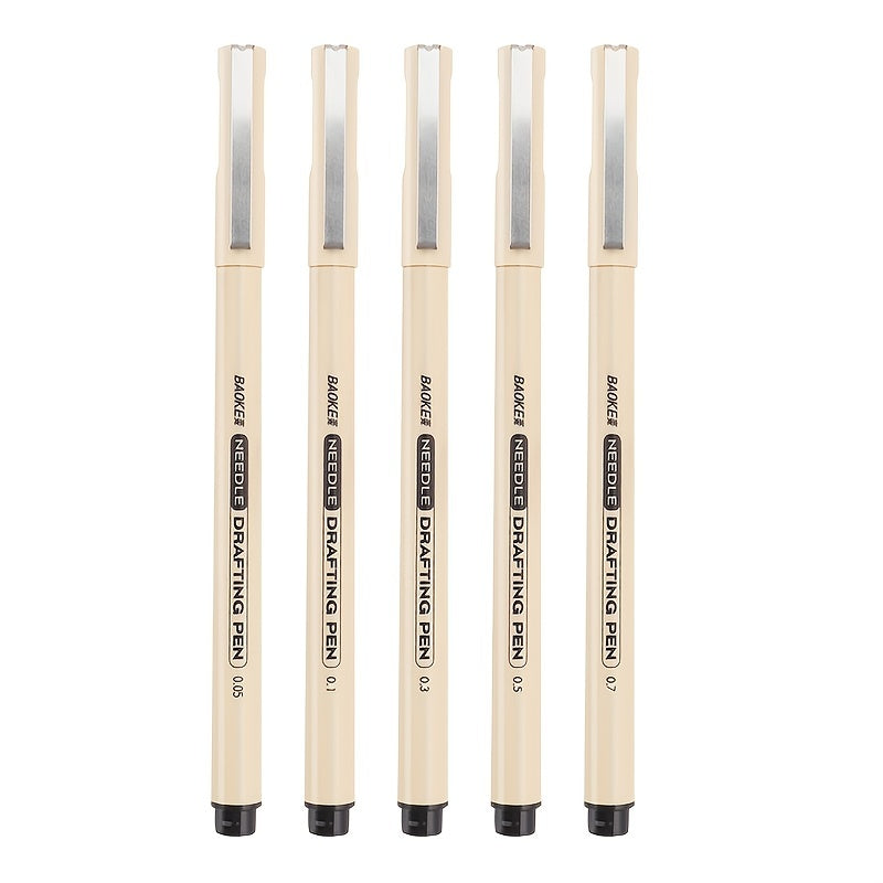 5 Pcs Needle Drafting Pen Set Fine Liner Drawing Sketch Cartoon Painting