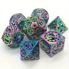 7pcs Gear Dice For Fun Game Digital Hollow Desktop Entertainment
