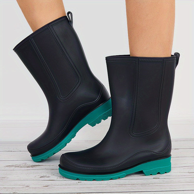 Women's Mid Rain Boots Waterproof Comfortable Non Slip