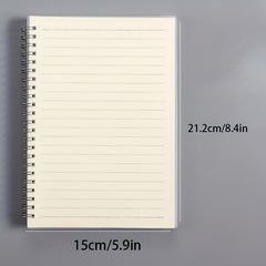A5 Grid Notebook 21 Coil Diary Book Transparent PP Notebook