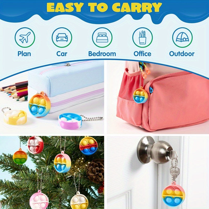 Silicone Bouncing Sensory Toys Mini Push Bubble Toys - 10-50pcs