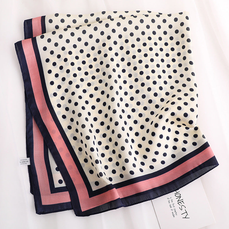 Polka Dot Silk Scarf