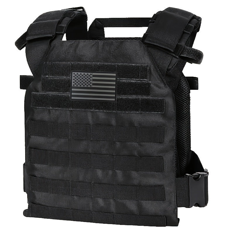 Adjustable Lightweight Molle Vest with Flag Patch