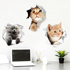 Adorable Kitten Wall Stickers - Cute Home Decor Accent