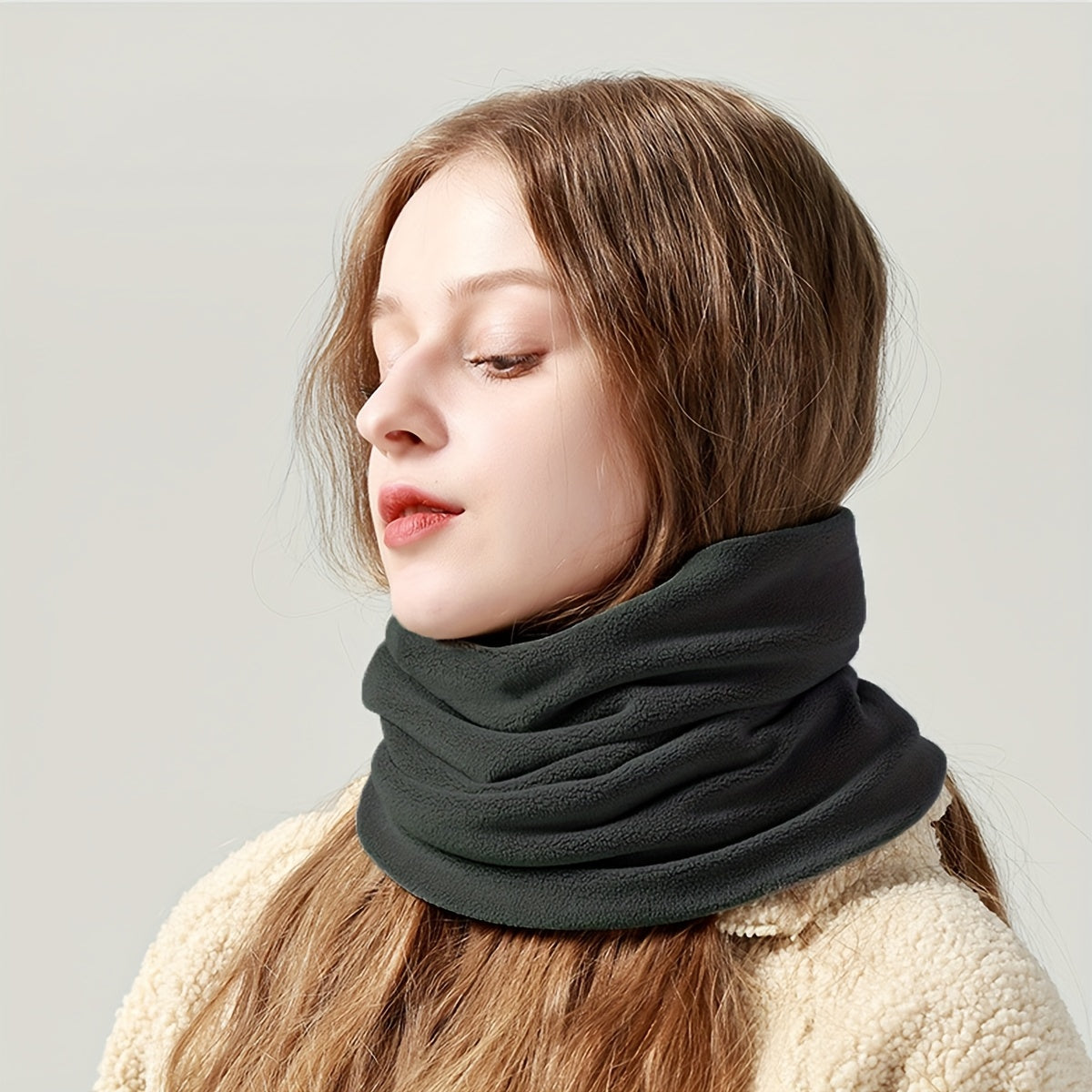 Outdoor Windproof Fleece Neck Scarf Mask for Men and Women