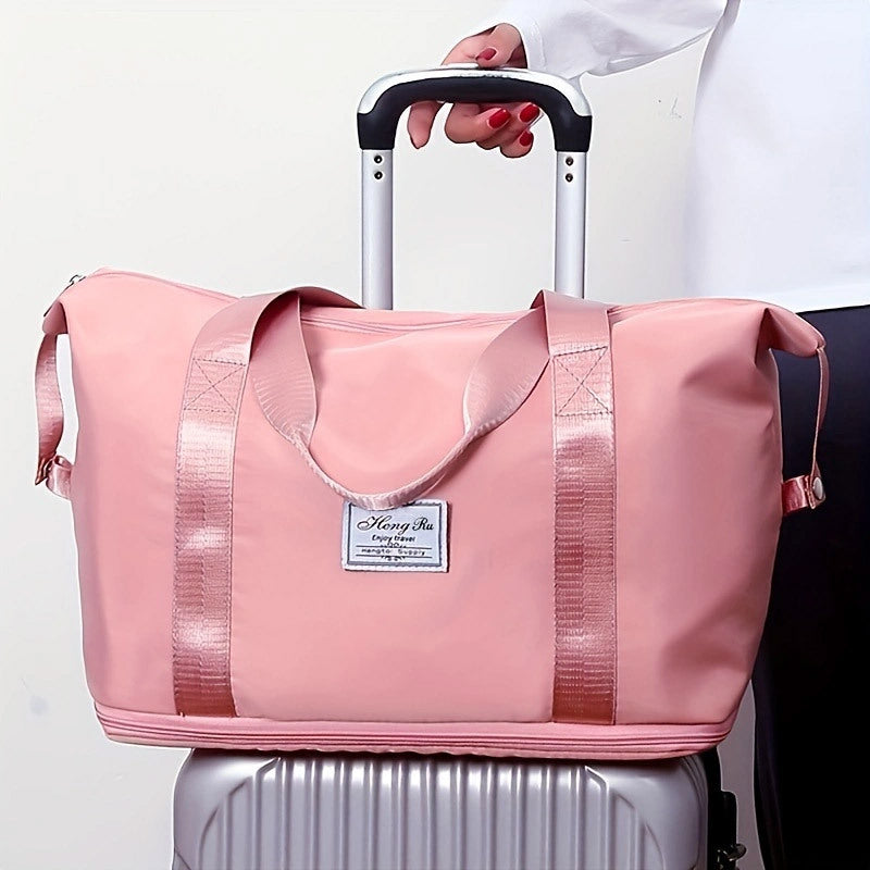 Portable Travel Storage Zipper Duffle Bag Lightweight Handbag