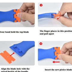 Plastic Razor Blade Scrapers for Glass Windshields and Auto Windows