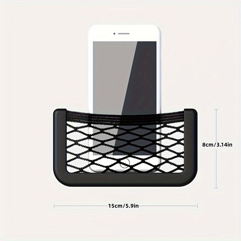 Car Storage Net Box Car Sticker Net Pocket Car Mobile Phone Holder Case