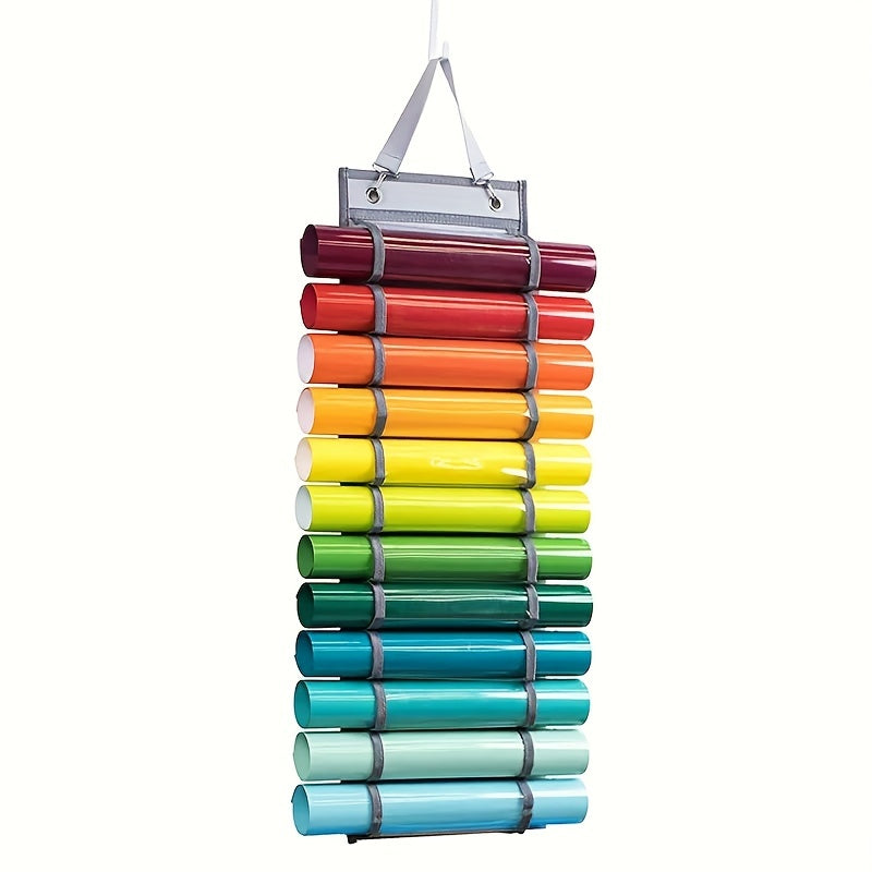 Vinyl Roll Holder 12 Compartment Storage Organizer Rack Wall Mount
