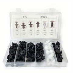 100pcs Nylon Car Interior Bumper Fixer Mudguard Set
