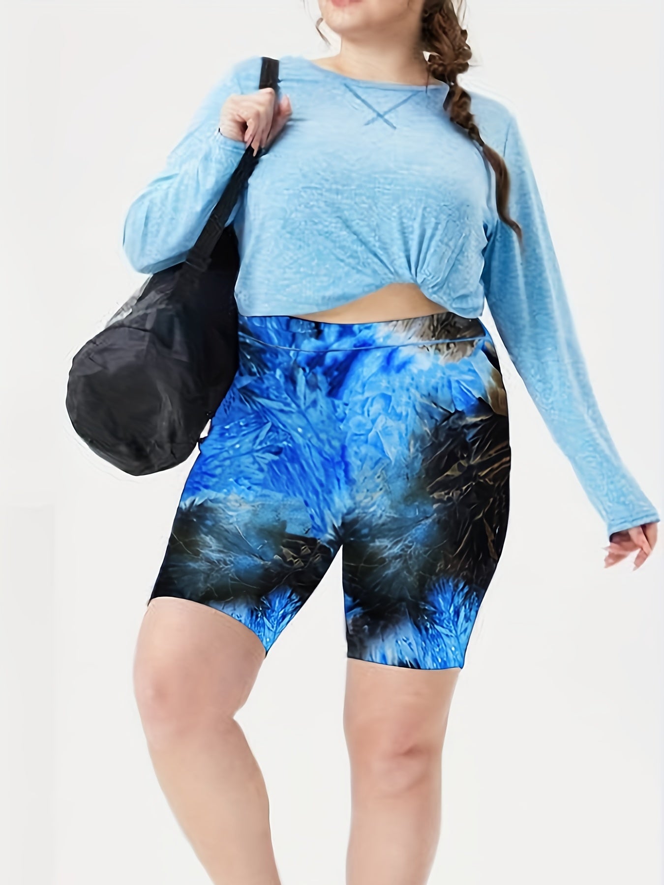  Tie Dye High Rise Hip Lifting Fitness Shorts