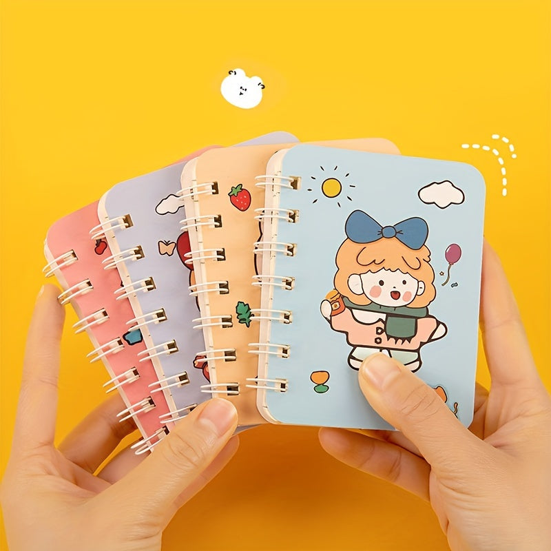 5pcs A7 Rollover Coil Sketchbook Mini Notebook 80 Sheets