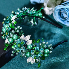Beaded Braided Crown for Weddings Prom HP603
