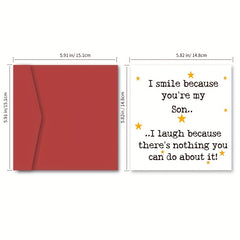 Funny Birthday Card For Son From Mom Dad Son Birthday Greeting Card