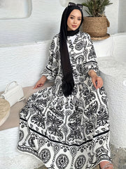  Casual Kaftan Dress Women's Plus Paisley Floral Print Maxi Dress